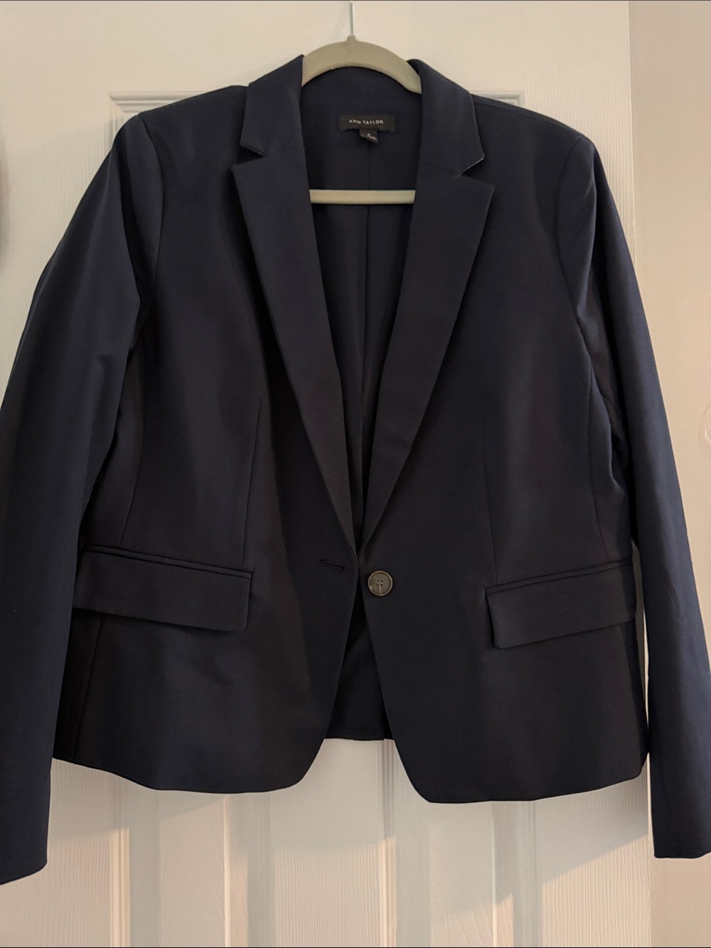 Ann Taylor Dark Navy Stretch pants suit